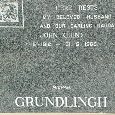 GRUNDLINGH John 1912-1965