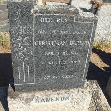 HANEKOM Christiaan Barend 1897-1964 