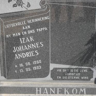 HANEKOM Izak Johannes Andries 1950-1993