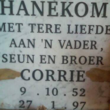 HANEKOM Corrie 1952-1997