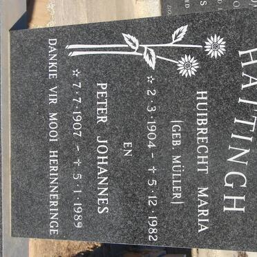 HATTINGH Peter Johannes 1907-1989 &amp; Huibrecht Maria MüLLER 1904-1982