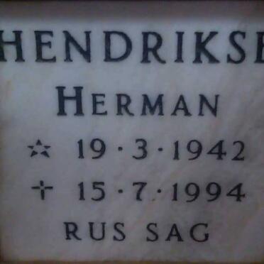 HENDRIKSE Herman 1942-1994