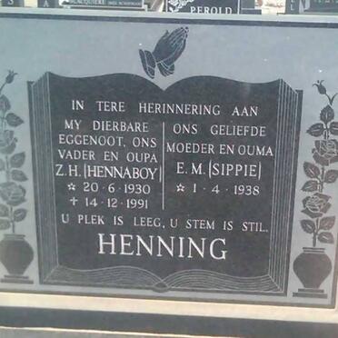 HENNING Z.H. 1930-1991 &amp; E.M. 1938-