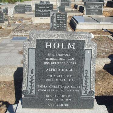 HOLM Alfred Higgo 1905-1958 &amp; CLIFT Emma Christiana voorheen HOLM nee SMIT 1905-1998