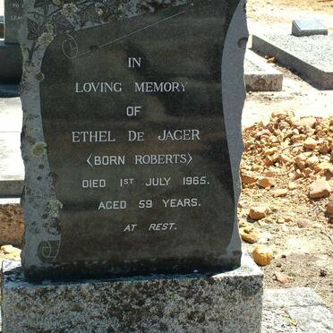 JAGER Ethel, de nee ROBERTS -1965