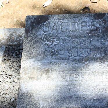 JACOBS ? Albertus 1887-1979 &amp; Helena Susanna 1898-1976