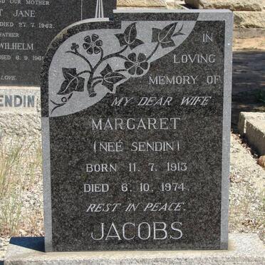 JACOBS Margaret nee SENDIN 1913-1974