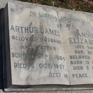 JAMES Arthur 1884-1957 &amp; Sannie Elizabeth SMITH 1887-1971