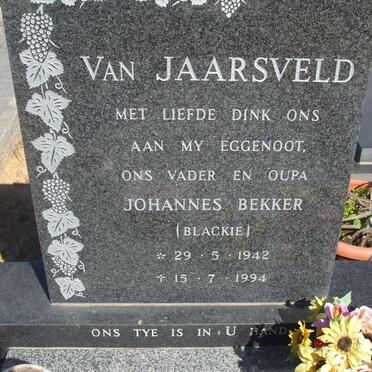 JAARSVELD Johannes Bekker, van 1942-1994