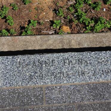 JACOBS Jo-Anne Fiona 1970-1995