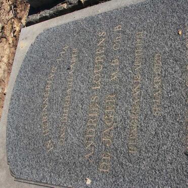 JAGER Andries Lourens, de -1951