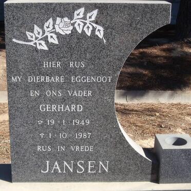 JANSEN Gerhard 1949-1987
