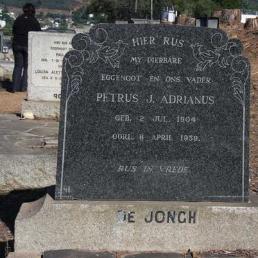 JONGH Petrus J. Adrianus, de 1904-1959