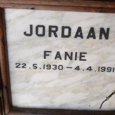 JORDAAN Fanie 1930-1991