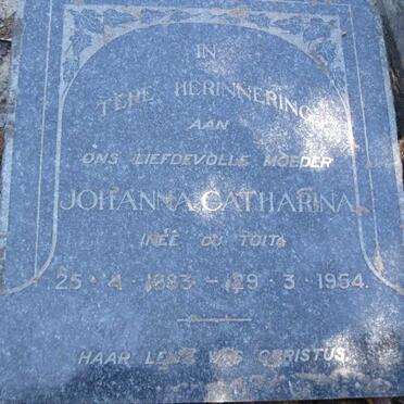 JOOSTE Johanna Catharina nee DU TOIT 1883-1954