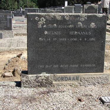 JORDAAN Theunis Hermanus 1933-1961