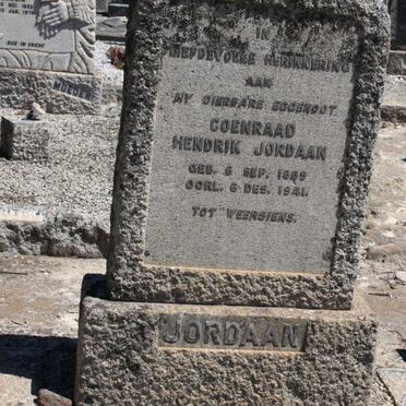 JORDAAN Coenraad Hendrik 1889-1941