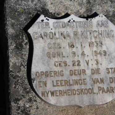 KITCHING Carolina P. 1933-1949