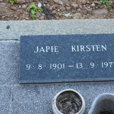 KIRSTEN Japie 1901-1977