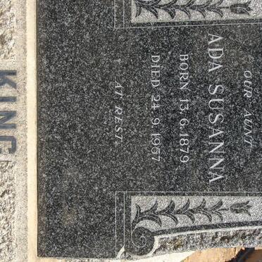 KING Ada Susanna 1879-1957