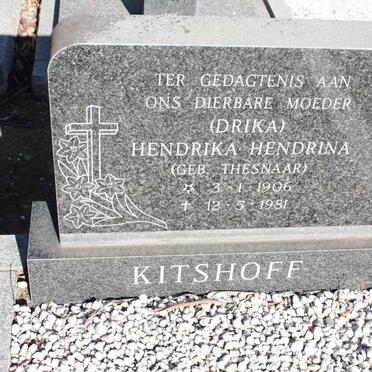 KITSHOFF Hendrika Hendrina nee THESNAAR 1906-1981