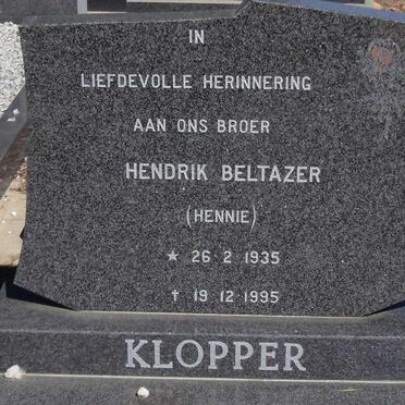 KLOPPER Hendrik Beltazer 1935-1995