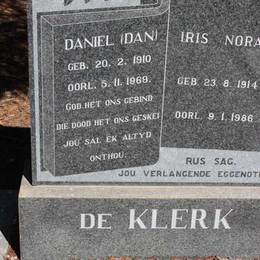 KLERK Daniel, de 1910-1969 &amp; Iris Nora 1914-1986