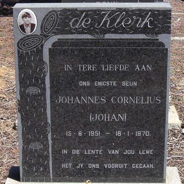KLERK Johannes Cornelius, de 1951-1970