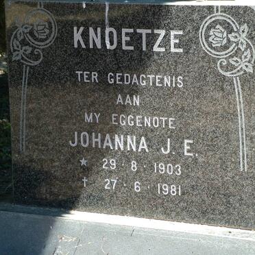 KNOETZE Johanna J.E. 1903-1981