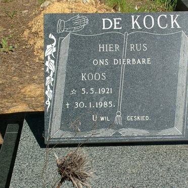 KOCK Koos, de 1921-1985