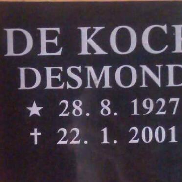 KOCK Desmond, de 1927-2001