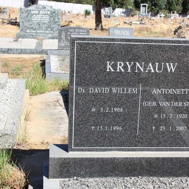 KRYNAUW David Willem 1908-1996 &amp; Antoinette VAN DER SPUY 1920-2007