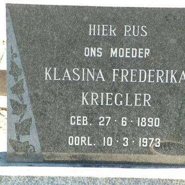 KRIEGLER Klasina Frederika 1890-1973