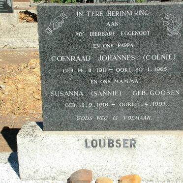 LOUBSER Coenraad Johannes 1911-1965 & Susanna GOOSEN 1916-1997