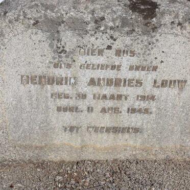 LOUW Hendrik Andries 1914-1945