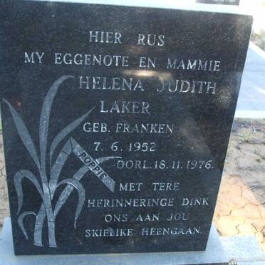 LAKER Helena Judith nee FRANKEN 1952-1976