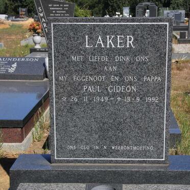 LAKER Paul Gideon 1949-1992