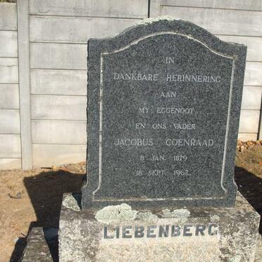 LIEBENBERG Jacobus Coenraad 1879-1962