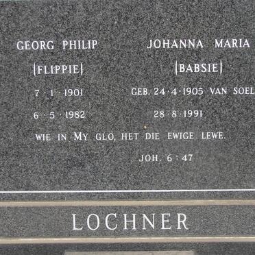 LOCHNER Georg Philip 1901-1982 & Johanna Maria VAN SOELEN 1905-1991