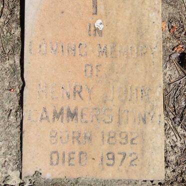 LAMMERS Henry John 1892-1972