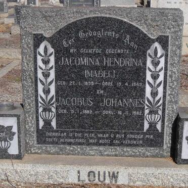 LOUW Jacobus Johannes 1892-1982 & Jacomina Hendrina 1899 -1949