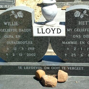 LLOYD Willie 1919-2002 & Hetta 1921-1984