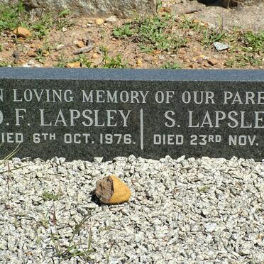 LAPSLEY D.F. -1976 & S. -1961