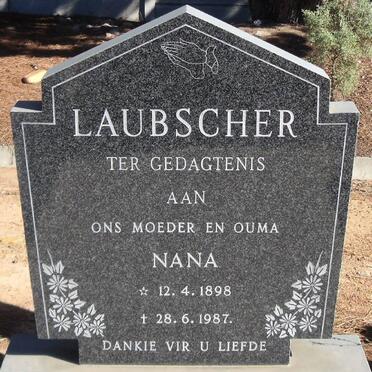LAUBSCHER Nana 1898-1987