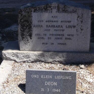 LOUW Anna Barbara  nee SMUTS 1872-1941 :: LOUW Deon -1946