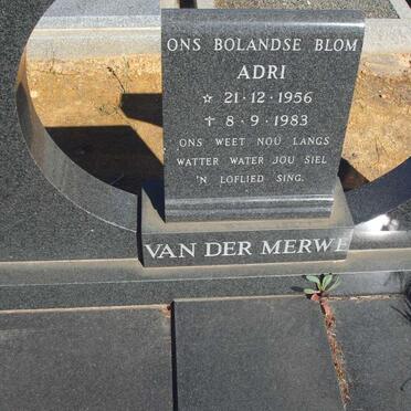 MERWE Adri, van der 1956-1983
