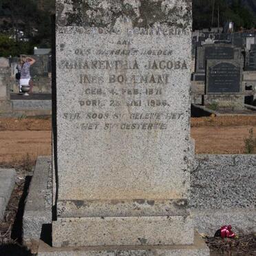 MERWE Emmarentia Jacoba, van der nee BOLTMAN 1871-1936