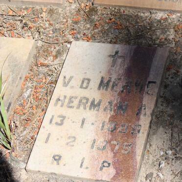 MERWE Herman A., V.D. ?-1975