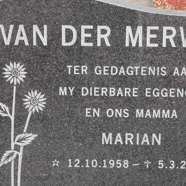 MERWE Marian, van der 1958-2001