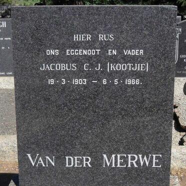MERWE Jacobus C.J., van der 1903-1966